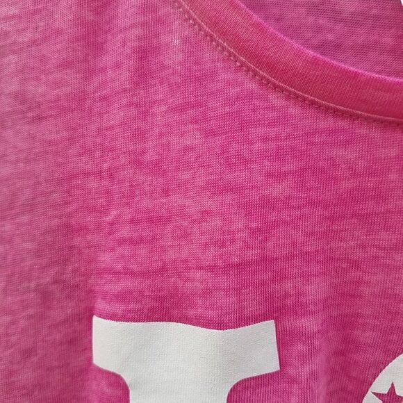 Tank Top Bright Pink Love Heart w/Stars Medium 7/9 Juniors - Picture 6 of 10